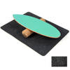 Costway Balance Board Houten Balans Trainer Trickboard - Incl. Kurkrol En Viltmat - Maximale Draaggewicht 227kg