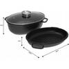 Kinghoff 3949 - 2 in 1 braadpan - 38 x 25 cm