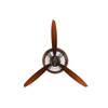 Muurklok Home ESPRIT Koper PVC Metaal Propellers 75,5 x 8 x 75 cm