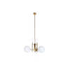 Plafondlamp DKD Home Decor 64 x 64 x 64 cm Kristal Gouden Metaal Wit 50 W