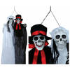 Fiestas Guirca Decoratie skeletten/geraamte bruid en bruidegom - hangend - 90 cm - Halloween poppen