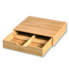 Kesper Koffie cups/capsule houder/dispenser lade - bamboe hout - 34 x 31 x 8 cm - met vakjes - Koffiecuphouders