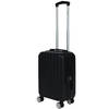 Cabine handbagage reis trolley koffer - zwenkwielen - 52 x 34 x 20 cm - 45 liter - zwart - Handbagage koffers