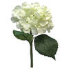 Bellatio Design Kunstbloem Hortensia tak - creme - 48 cm - losse steel - Kunst zijdebloemen - hydrangea - Kunstbloemen