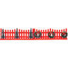 Feeric lights and christmas Kerstdorp hekjes - 2x - rood - led - 15 cm - Kerstdorpen