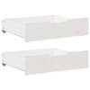 vidaXL Bedlades 2 st 75x55x16 cm massief grenenhout wit