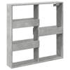 vidaXL Wandkast 80x15x80 cm bewerkt hout betongrijs