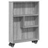 vidaXL Opbergtrolley smal 48x13x68 cm bewerkt hout grijs sonoma eiken