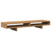 vidaXL Monitorstandaard 100x27x15 cm bewerkt hout artisanaal eiken