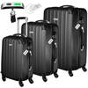 tectake® kofferset met bagageweger 3-delige set Reiskoffer Trolley Hardcase