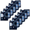 DULA label tape - Compatible met Dymo D1 45011 - 10 stuks - Blauw op transparant - 12mm x 7m