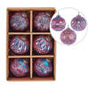 Beliani ASTRAL - Kerstballen-Roze-Glas