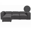 Beliani FALSTERBO - Modulaire Sofa-Grijs-Bouclé