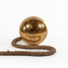 Anna's Collection - Glass Ball Gold Foil 18Cm On 100Cm Thick Rope Hanger 15