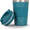 Castagnola Thermosbeker - Koffiebeker To Go - Travel Mug voor Koffie en Thee - Theebeker - 380 ML - RVS - Blauw