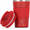 Castagnola Thermosbeker - Koffiebeker To Go - Travel Mug voor Koffie en Thee - Theebeker - 380 ML - RVS - Rood