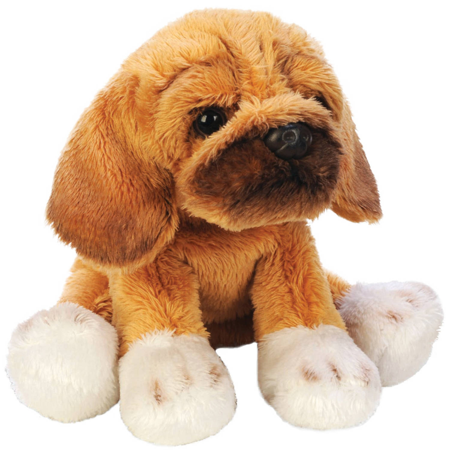 Pluche knuffel dieren Puggle hond 13 cm Knuffel huisdieren