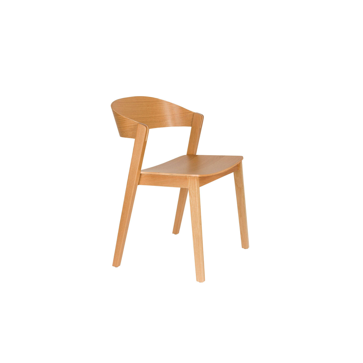 Housecraft living Wooz Eetkamerstoelen Eikenhout Bruin - Set van 2