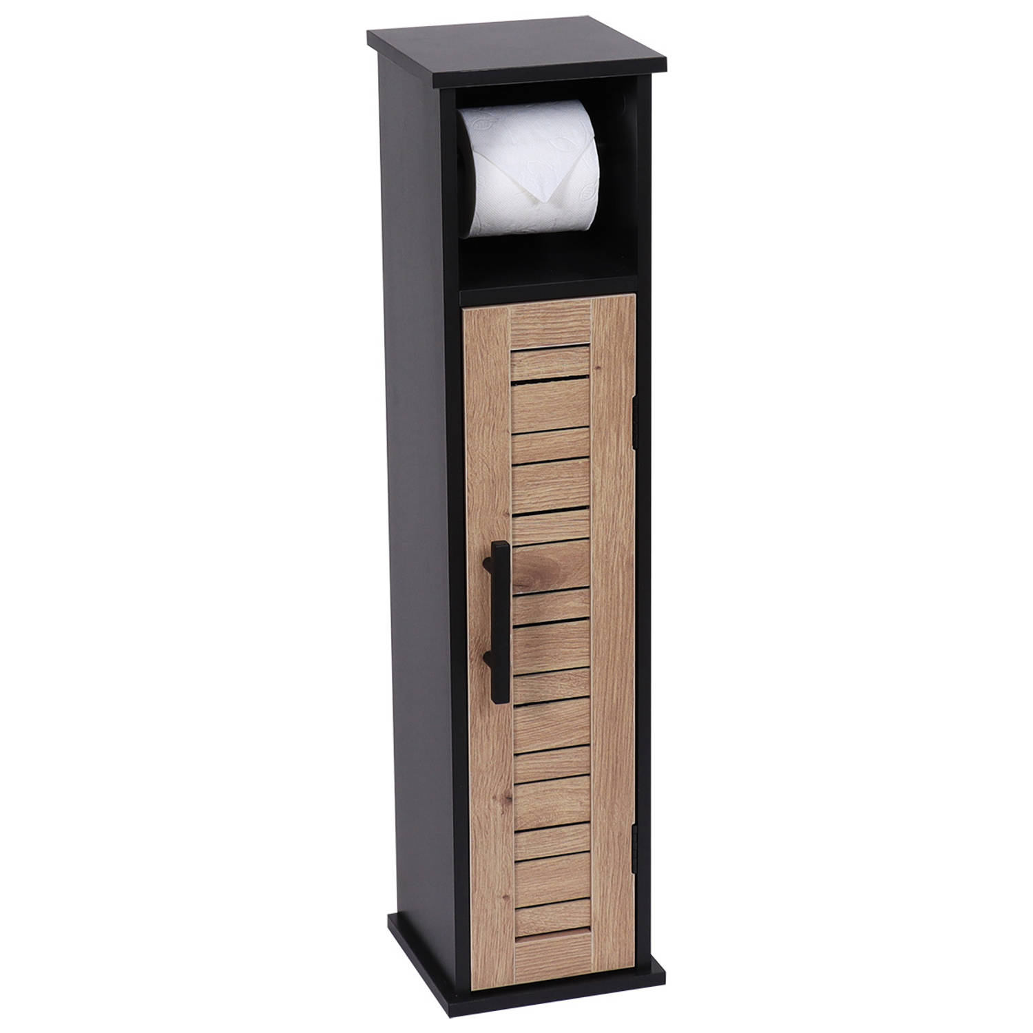 Toiletrolhouder met toiletroldispenser serie Bergen - 18x18x75 cm