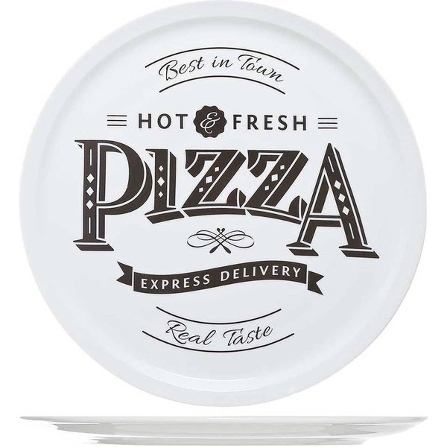 Cosy&Trendy Pizzabord 'Hot&Fresh'  - Ø 30 cm - Set-6