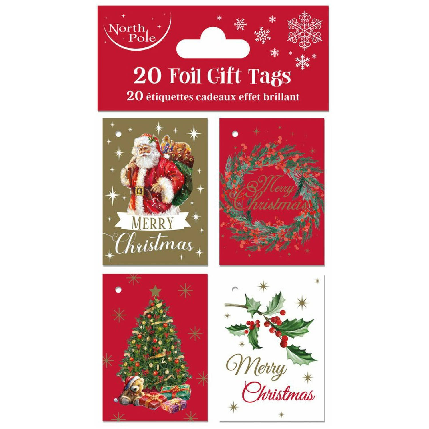 Cadeaulabels Tags - Kerstmis assortiment - 20 stuks