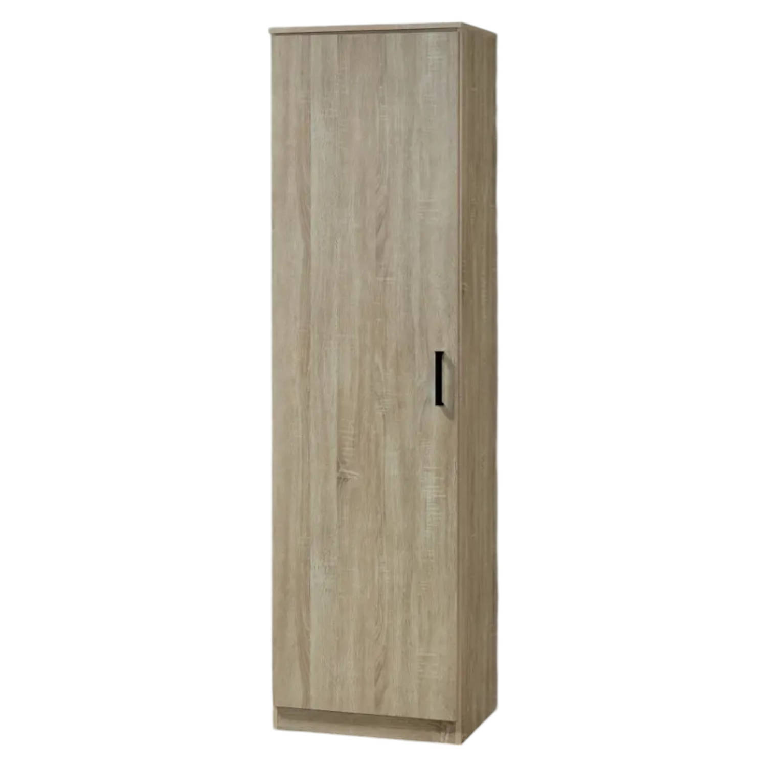 Interiax Opbergkast 'Lucas' 1-Deurs 4 Legplanken Sonoma Eik (184x50x42)