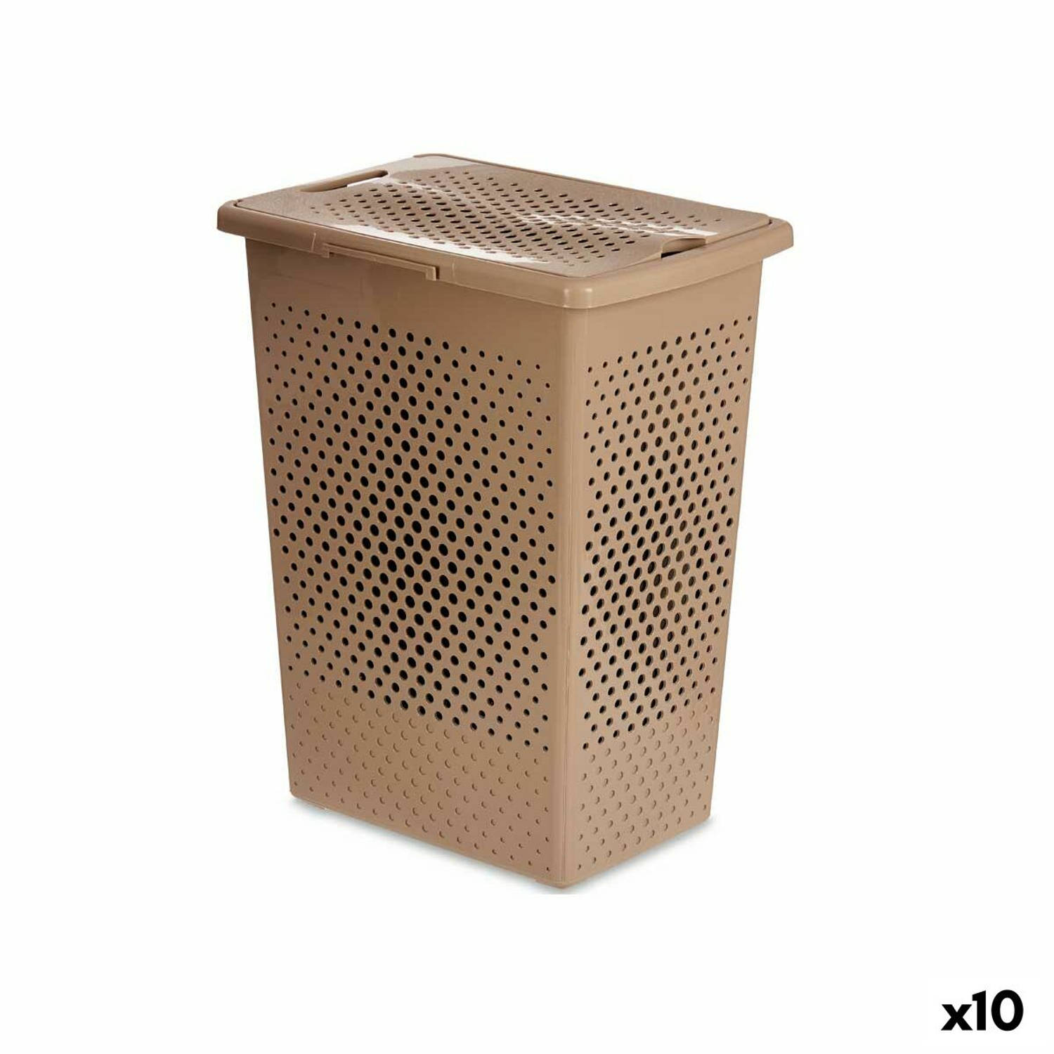 Wasmand Beige Plastic 38 L 27 x 49,5 x 38,5 cm (10 Stuks)