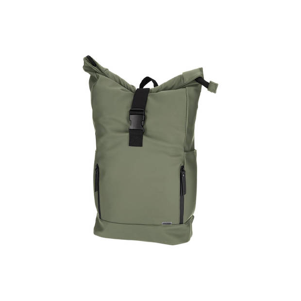 Norlander Rolltop fietsrugzak 25L - Vegan Dull PU - 30,5 x 14 x 59 cm - Groen