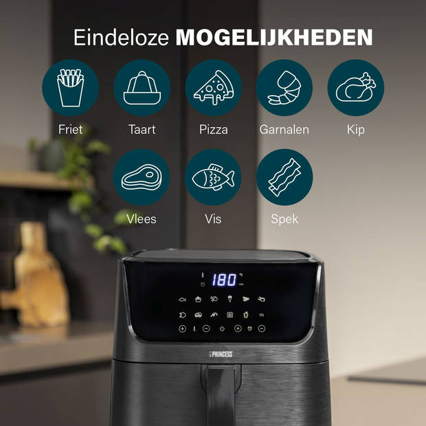 Airfryer XXL 6,5L - Princess 182061 - Inclusief Receptenboek