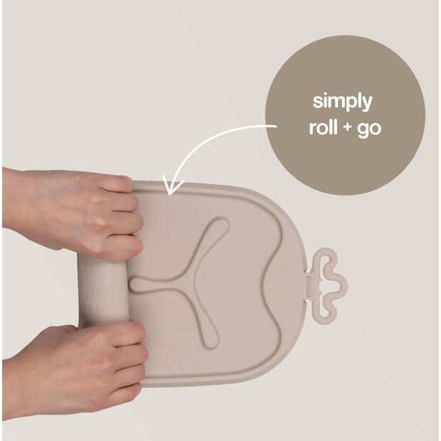 B.box oprolbaar bordje Roll & Go mealtime mat Latte