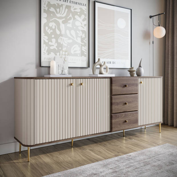 Meubella Dressoir Concorde - Beige - 200 cm