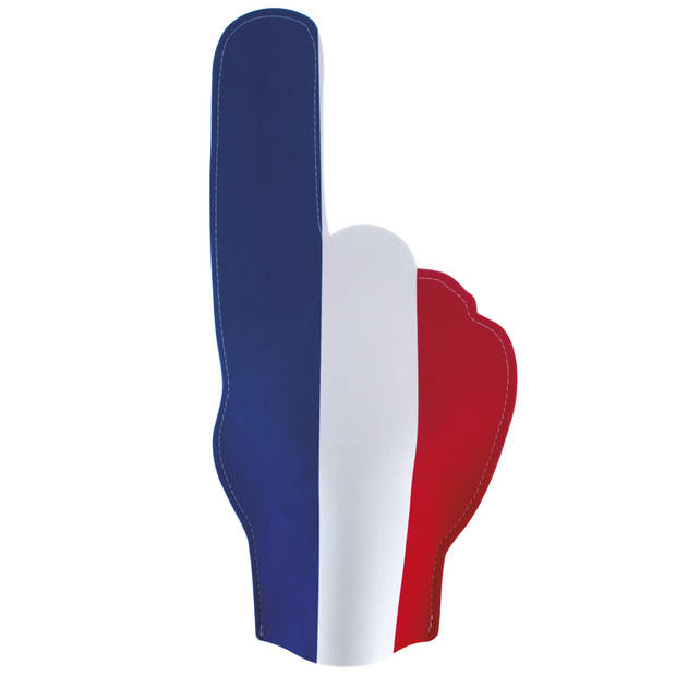 Funny Fashion Supporters feestartikelen - foam hand - vlag Frankrijk - 50 cm - Verkleedhandschoenen