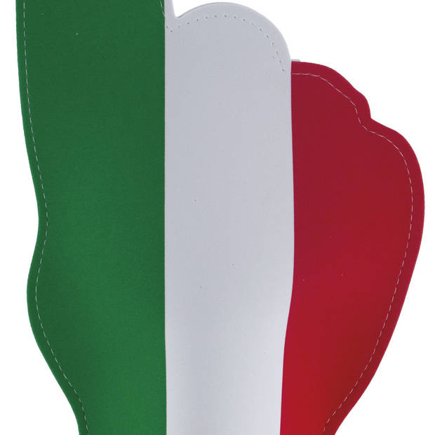 Funny Fashion Supporters feestartikelen - foam hand - vlag Italie - 50 cm - Verkleedhandschoenen