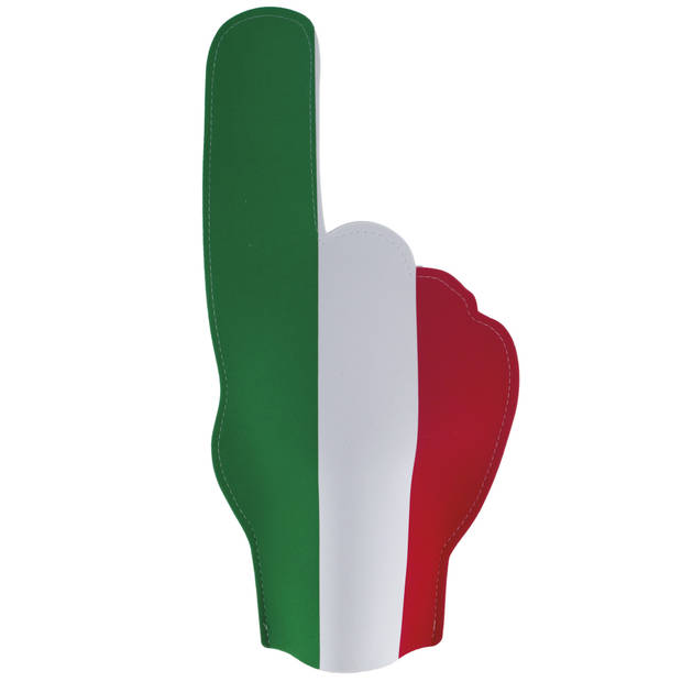 Funny Fashion Supporters feestartikelen - foam hand - vlag Italie - 50 cm - Verkleedhandschoenen