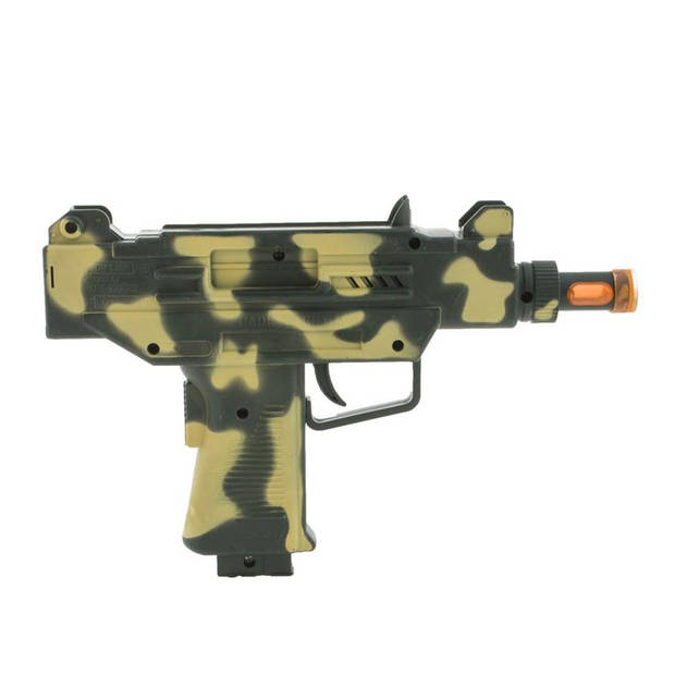 Verkleed speelgoed wapens Uzi machinepistool camouflage - Verkleedattributen