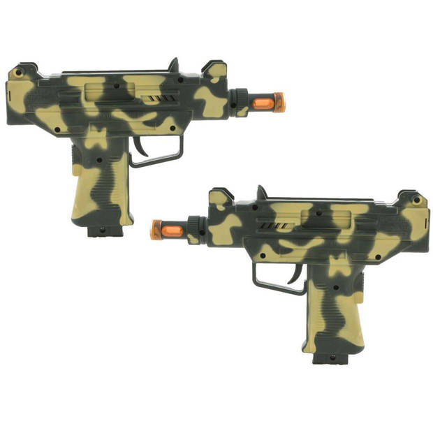 Verkleed speelgoed wapens Uzi machinepistool camouflage - Verkleedattributen