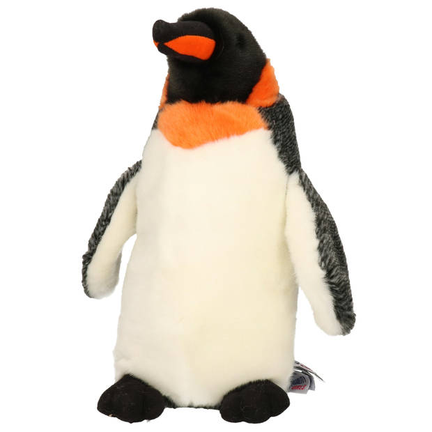 Nature Planet Koningspinguin - zwart/wit - 28 cm - pluche dieren knuffels - Pinguins - Vogel knuffels