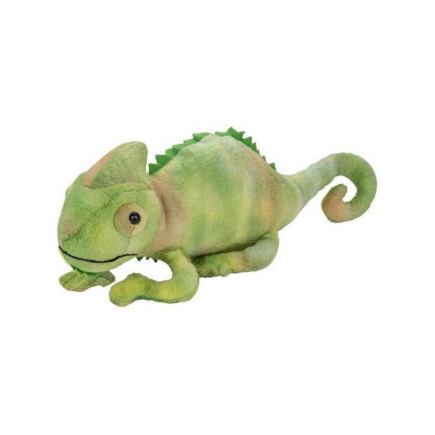 Nature Planet Pluche kameleon knuffel - 31 cm - Groen - Kinderen speelgoed - Dieren knuffels cadeau - Knuffeldier