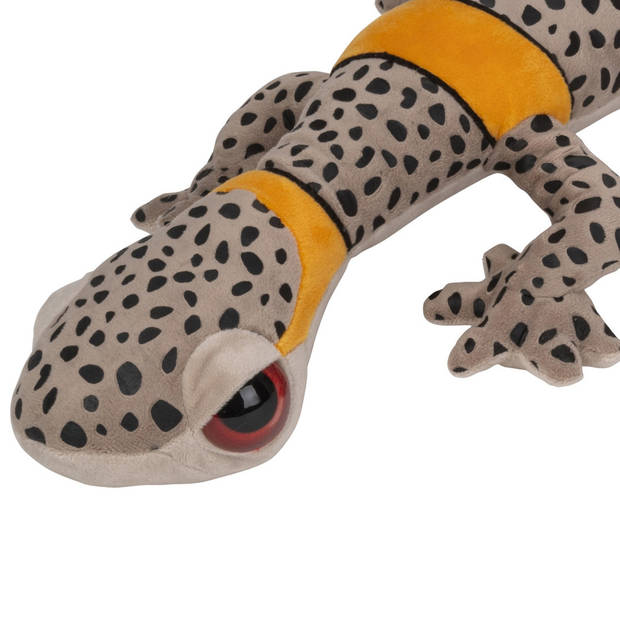 Nature Planet Knuffeldier Gekko Hagedis - pluche stof - premium knuffels - beige/geel - 112 cm - Knuffeldier