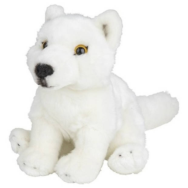 Witte wolven knuffels 18 cm knuffeldieren - Knuffel bosdieren