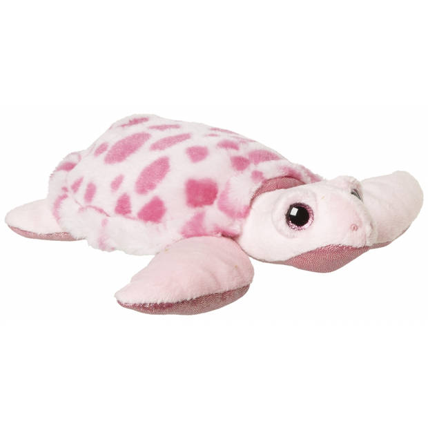 Pluche zeeschildpad knuffeldier roze 23 cm - Knuffel zeedieren