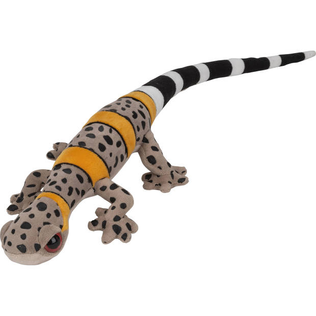 Nature Planet Knuffeldier Gekko Hagedis - pluche stof - premium knuffels - beige/geel - 62 cm - Knuffeldier