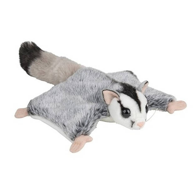 Grijze vliegende eekhoorns knuffels 34 cm knuffeldieren - Knuffel bosdieren