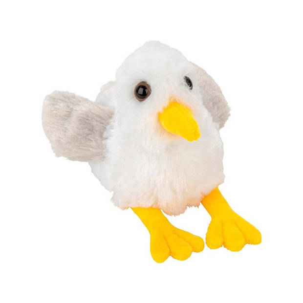 Pluche kleine zeemeeuw knuffel van 13 cm - Vogel knuffels