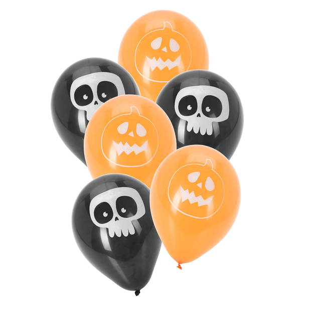 Halloween ballonnen - 30 stuks - versiering Scary Faces - Ballonnen