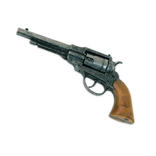 Cowboy revolver verkleedaccessoire - 8 schoten - western speelgoed - Verkleedattributen