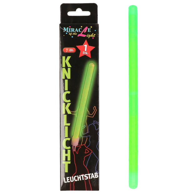 Neon glow in the dark party breaklights stick groen 20 cm - Verkleedattributen