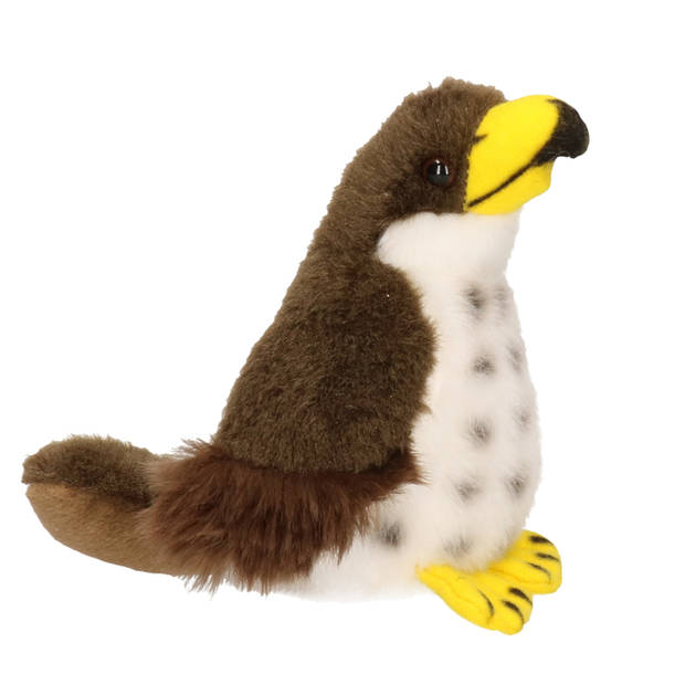 Pluche speelgoed havik knuffeldier 13 cm - Vogel knuffels