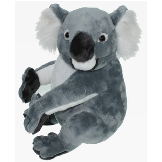 Cornelissen Pluche knuffel koala beer - grijs - 33 cm - Dieren knuffels voor kinderen - Knuffeldier