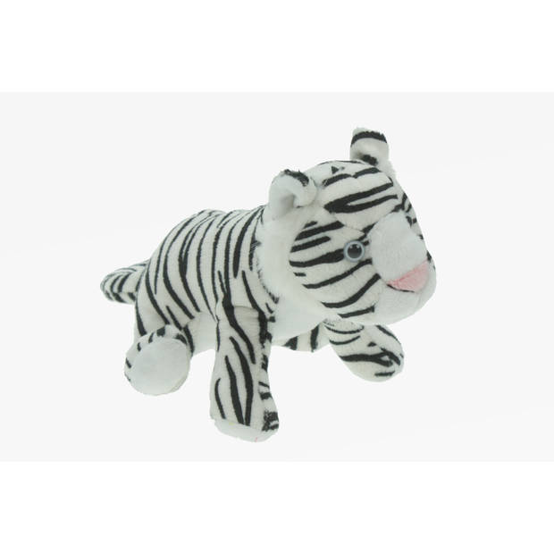 Pluche tijger knuffeldier wit 23 cm speelgoed - Knuffeldier